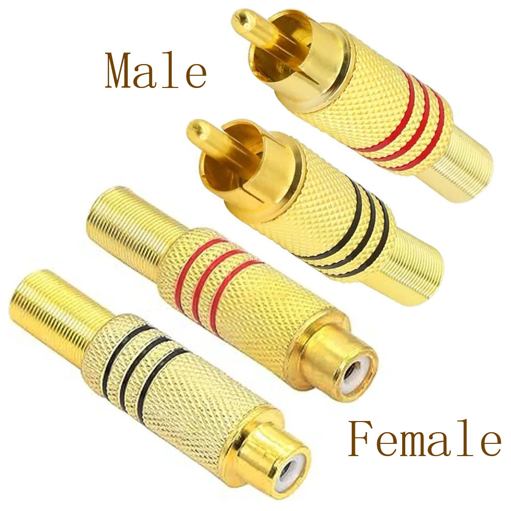 4PCS RCA Plug Gold Plated Sold - Audio Home Cinema recension och pris